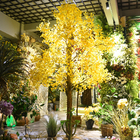 Shopping Mall Artificial Ginkgo Tree Autumn Yellow Looking Real Natural Floor Tree