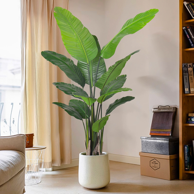 4ft 6ft 7ft Tall home decor artificial plants Banana Tree bird of paradise plant​ for Living Room Office Indoor Outdoor