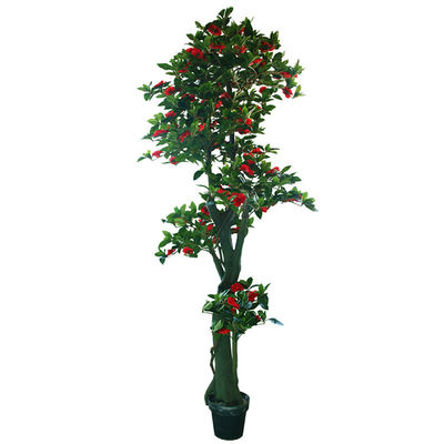 Anti UV Plastic 7ft Artificial Palm Tree , Artificial Azalea Tree For Space Decor