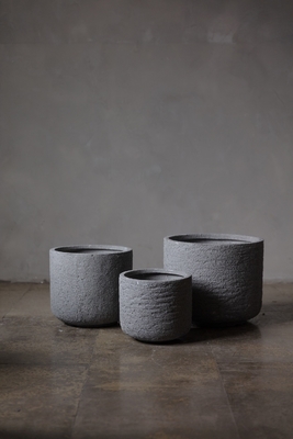 6inch Round Grey Plant Pots