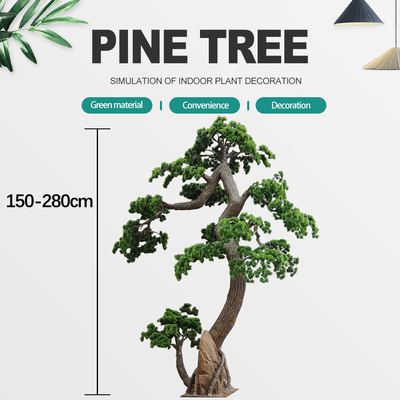 Dorm Room Decorative Artificial Potted Pine Tree 280cm Height