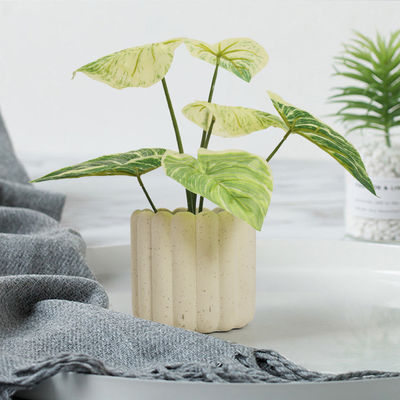 Artificial Small Green Potted Plants 32cm High 37cm Wide Evergreen Table Plants