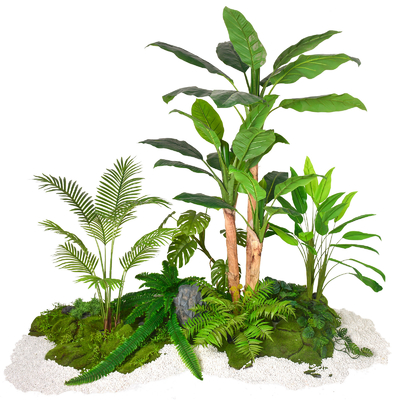 24" Plastic Home Decoration Plant Artificial Landscape Foliage Non Toxic