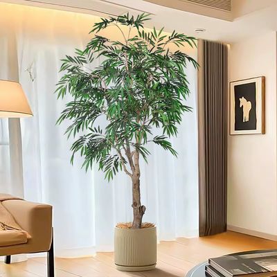 Venda de fábrica planta artificial de 280cm, árvore de figueira chorona falsa para decoração interior elegante