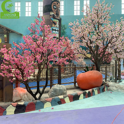 Artificial White Color Cherry Tree Indoor Wedding Decorative Large Silk Sakura Flower Tree Big Top Quality Cherry Blossom Trees