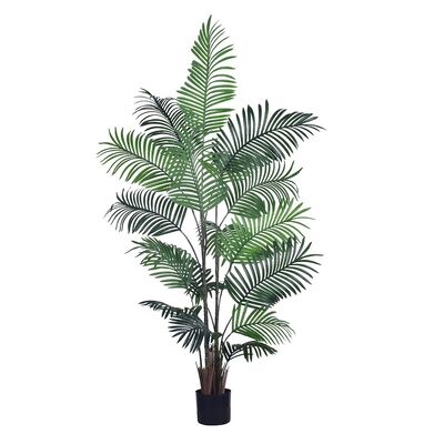 Venda por atacado de Palmeira Artificial de 180cm - J Style Areca Palm. Plantas artificiais altas para sala de estar. Plantas de Palmeiras falsas.