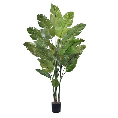 Nova Chegada Haihong Plantas Artificiais Internas Realistas Ave do Paraíso Planta Artificial Decoração Tropical de Palmeira Salão para Casa