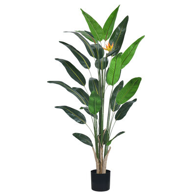 Atacado da Fábrica Haihong Plantas Decorativas de Plástico 1,2m 1,8m Ave do Paraíso Planta Artificial para Decoração de Casa, Café e Loja