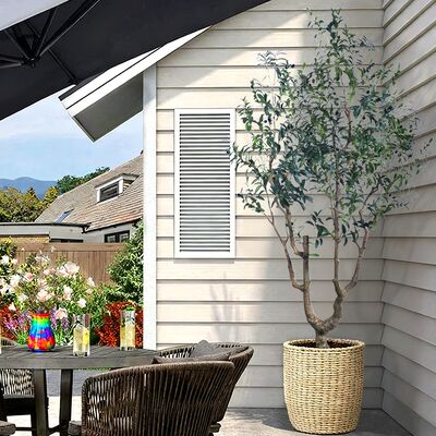 Grande oliveira artificial com tronco de madeira real - tamanhos 7FT e 8FT para lobby do hotel e decoração de entrada de luxo da villa