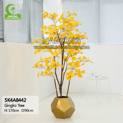 Anti Fading Easy To Care Height 170cm Artificial Ginkgo Tree All Season