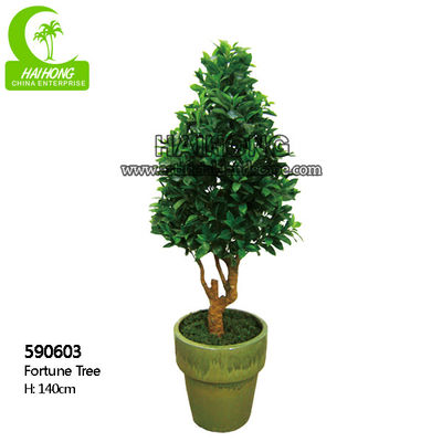 Interior Decoration Fiber Glass Trunk Artificial Ficus Tree H140cm