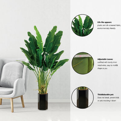 Anti - Fading Plastic Artificial Landscape Trees Potted Bird Of Paradise